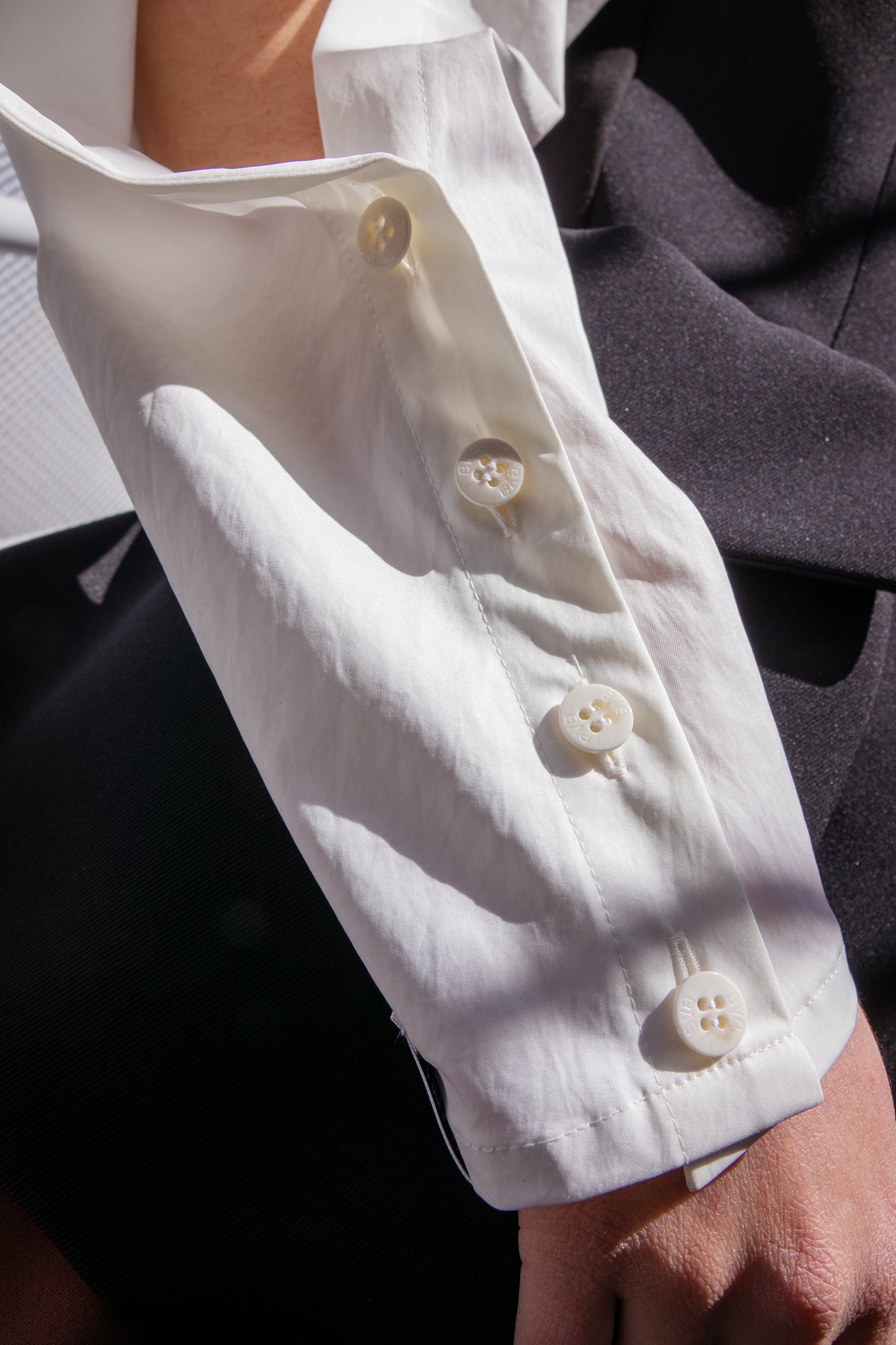 Sculpted Tilt Shirt in White
