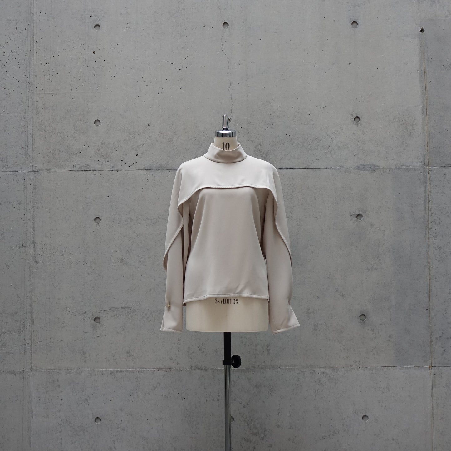 Chic Back Belted Blouse in Sand