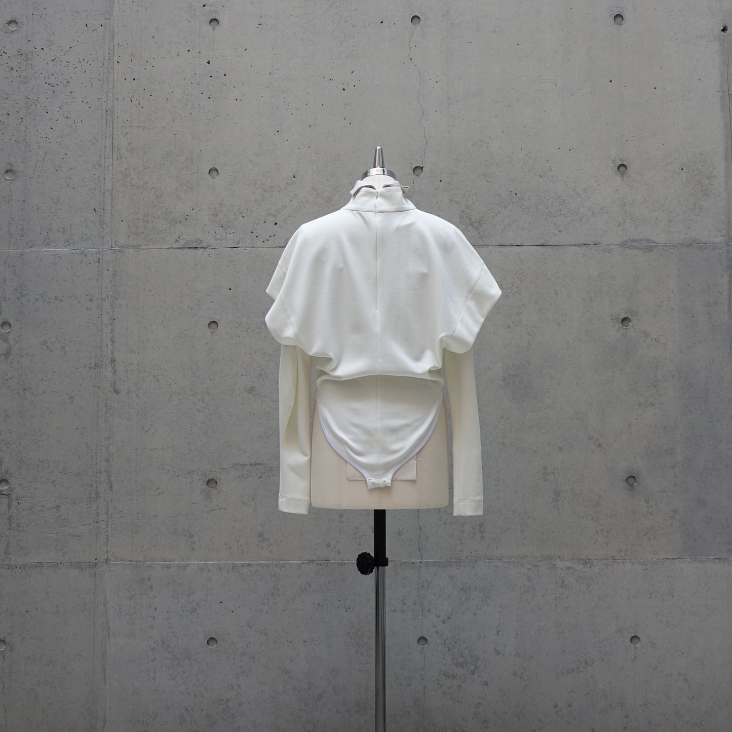Sculpted Layered Bodysuit in Ivory