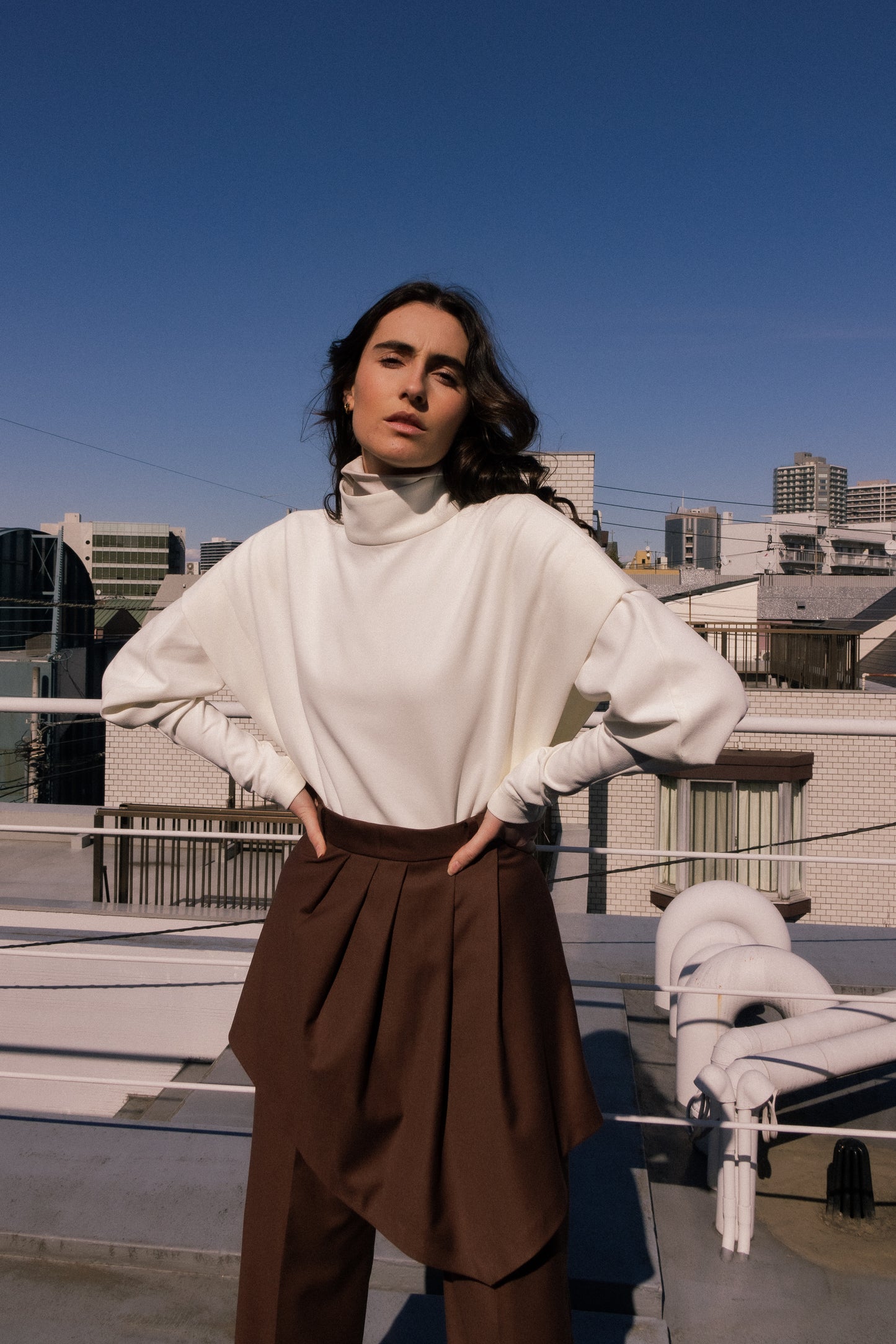 Sculpted Layered Bodysuit in Ivory