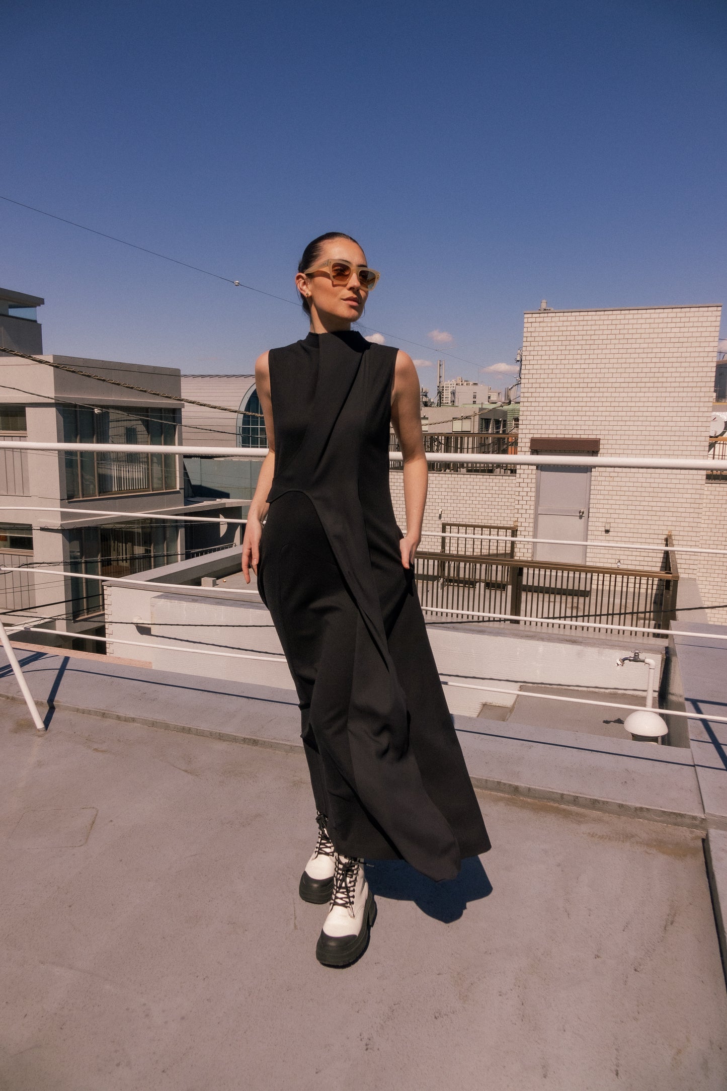 Effortless Layered Dress in Black