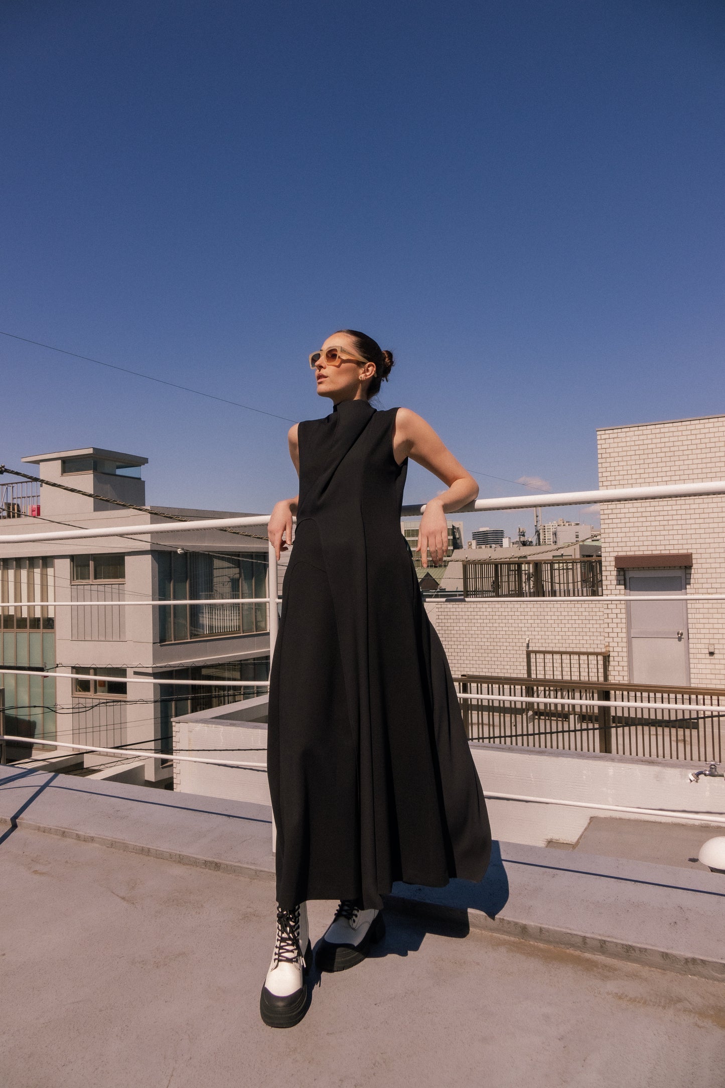 Effortless Layered Dress in Black
