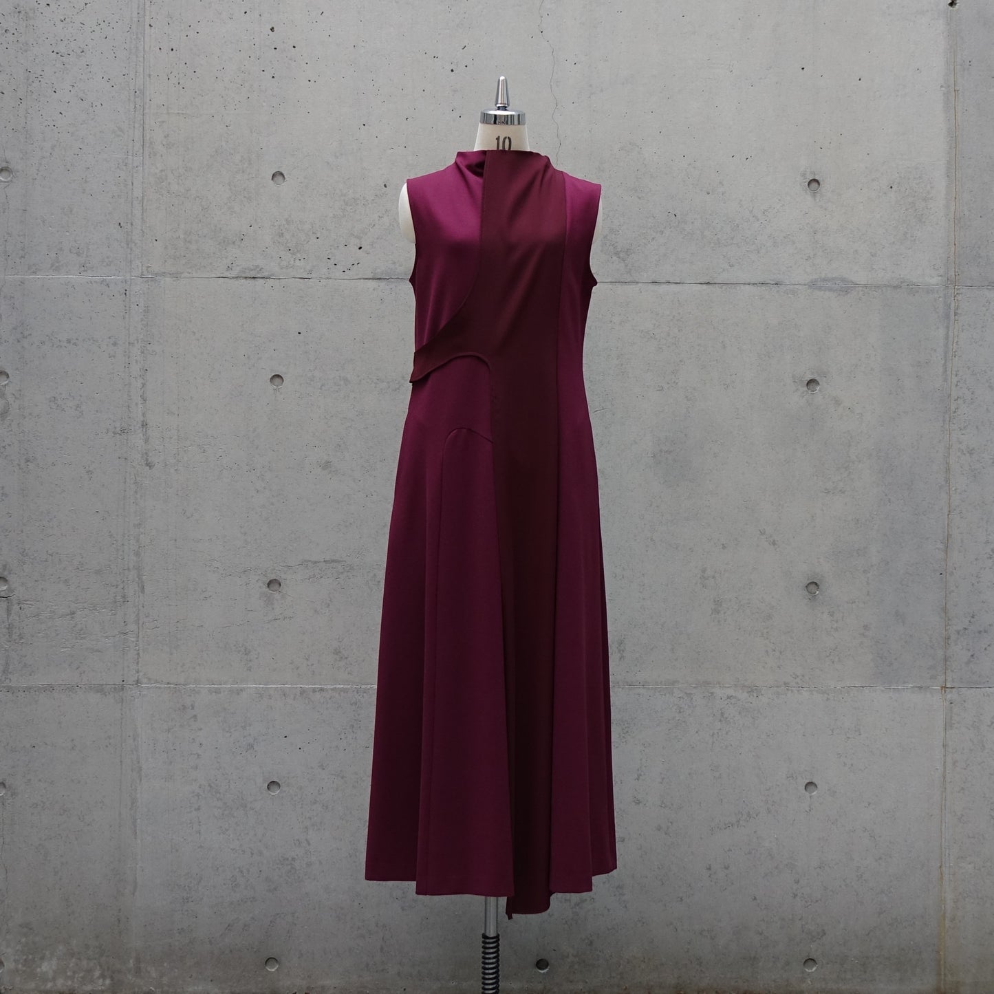 Effortless Layered Dress in Red Plum