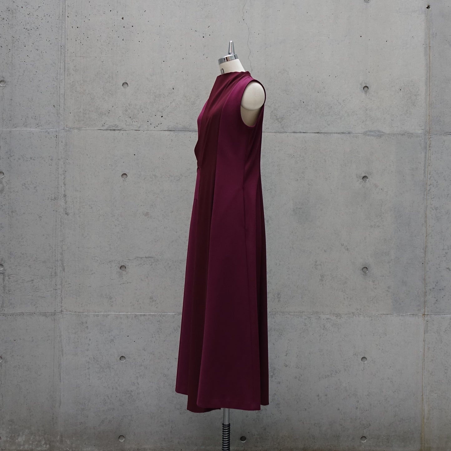Effortless Layered Dress in Red Plum