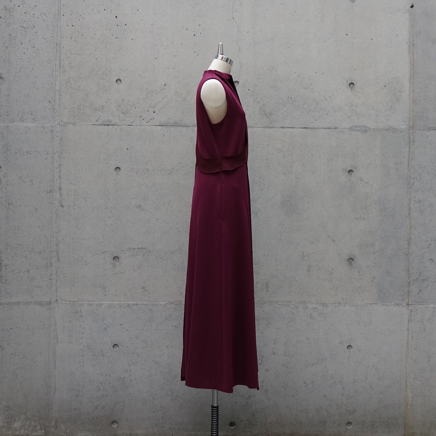 Effortless Layered Dress in Red Plum