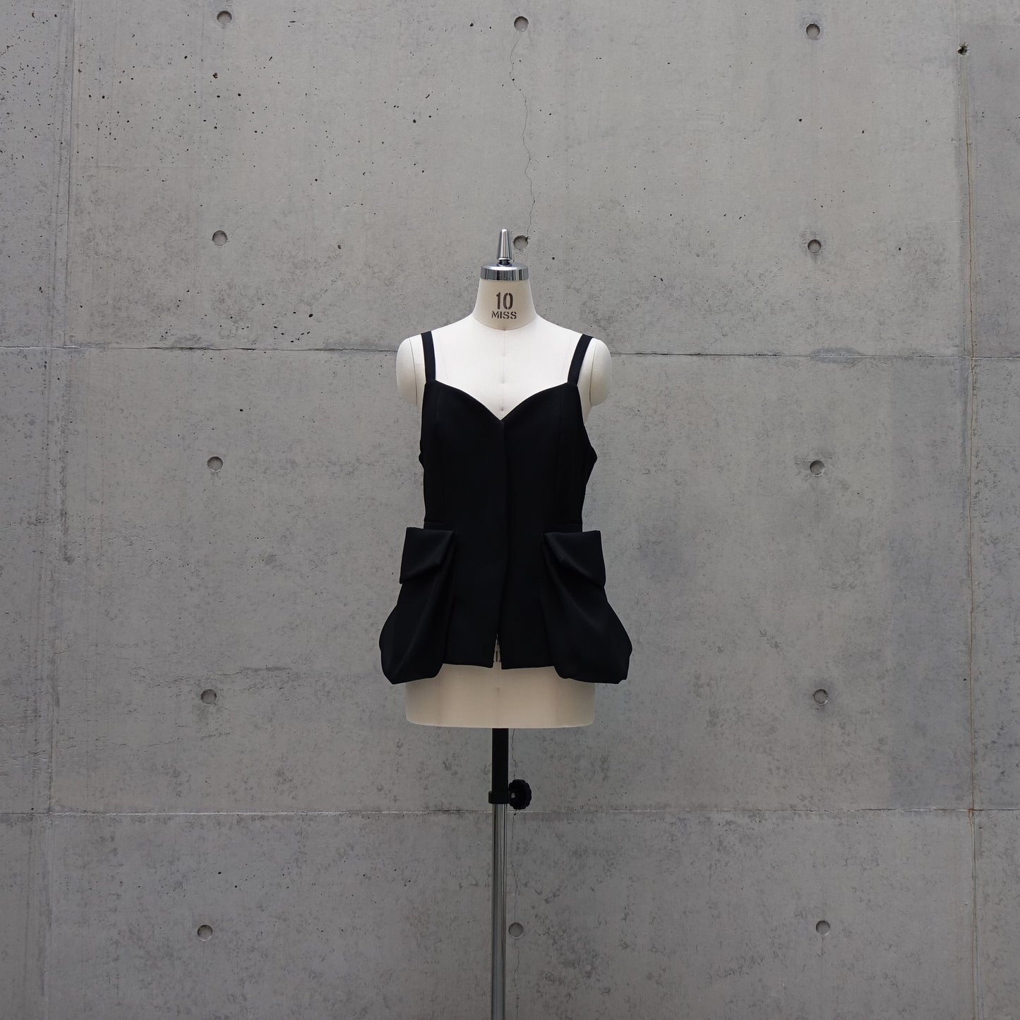 Dynamic Multi-Fabric Vest in Black