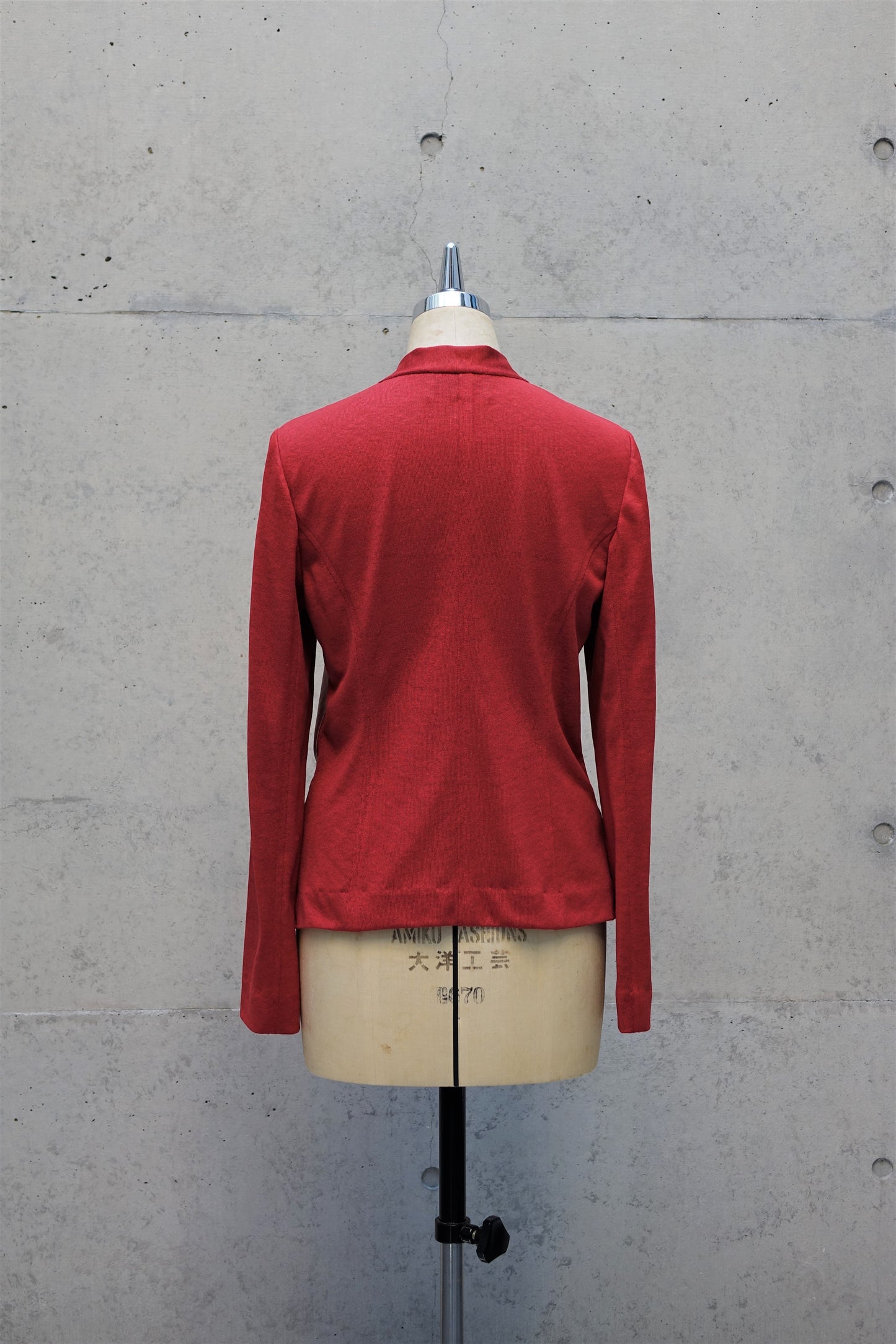 Leather Paneled Jacket in Red