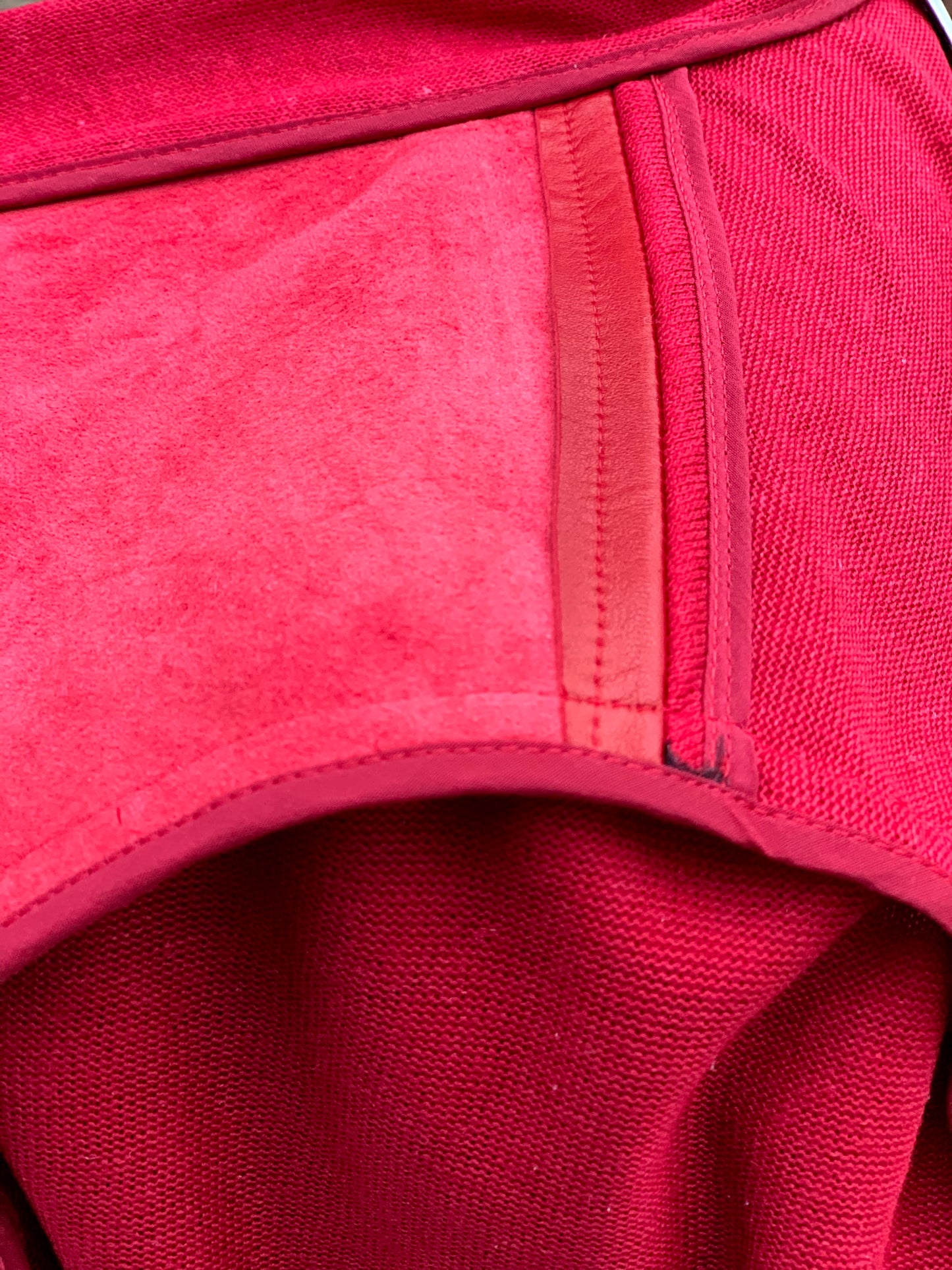 レザーパネルジャケット(レッド)