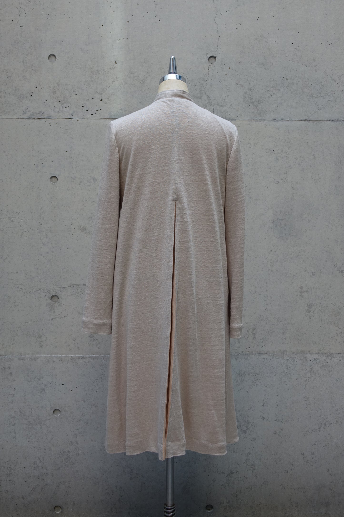 Dual-Layer Duster in Beige Linen