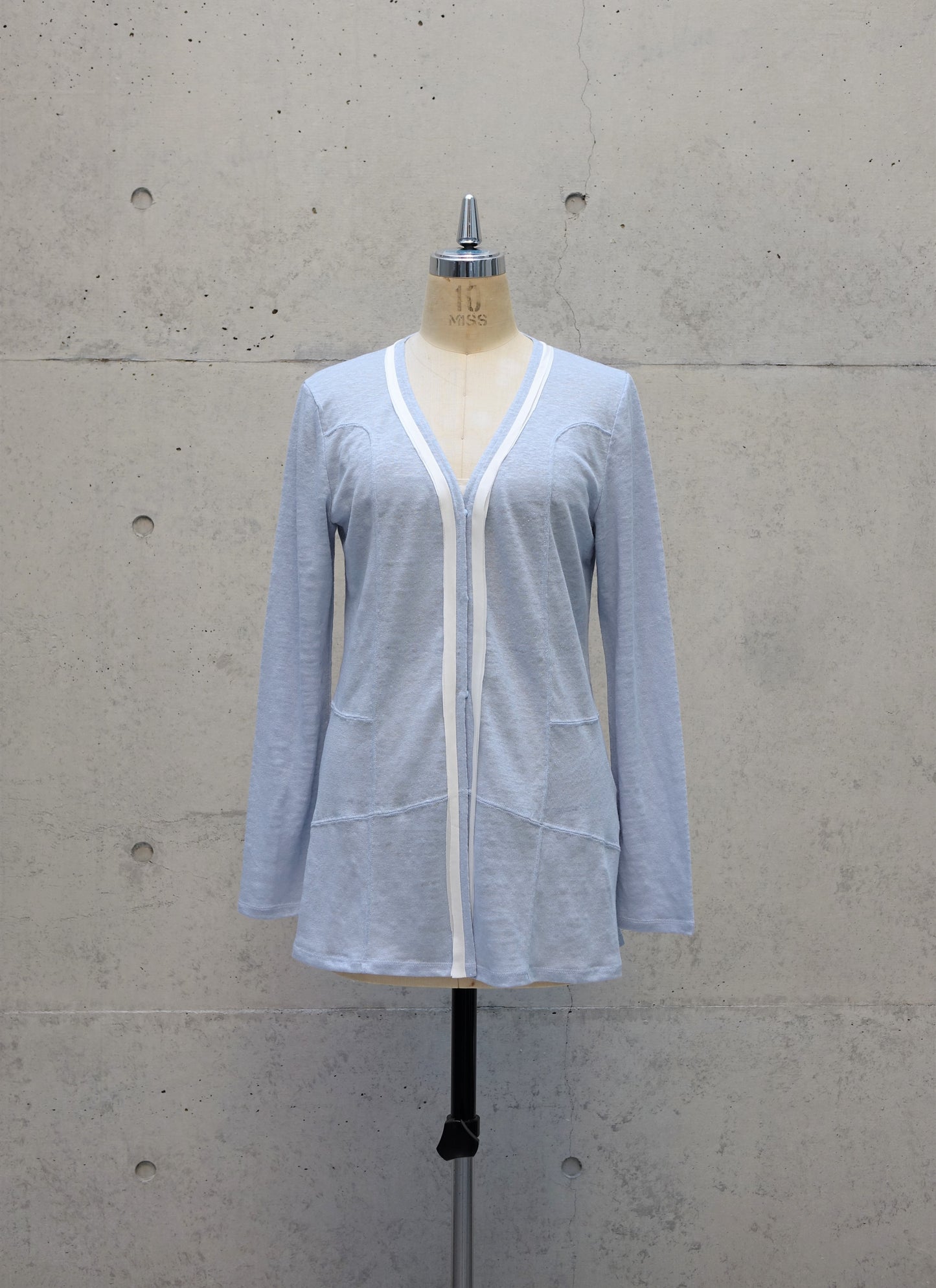 Lightweight Cardigan in Sky Blue Linen