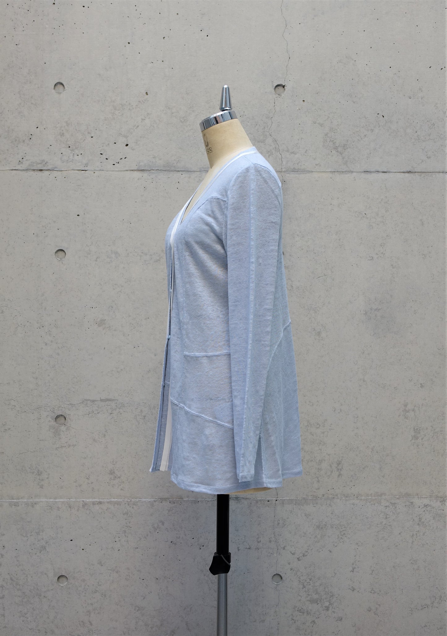 Lightweight Cardigan in Sky Blue Linen