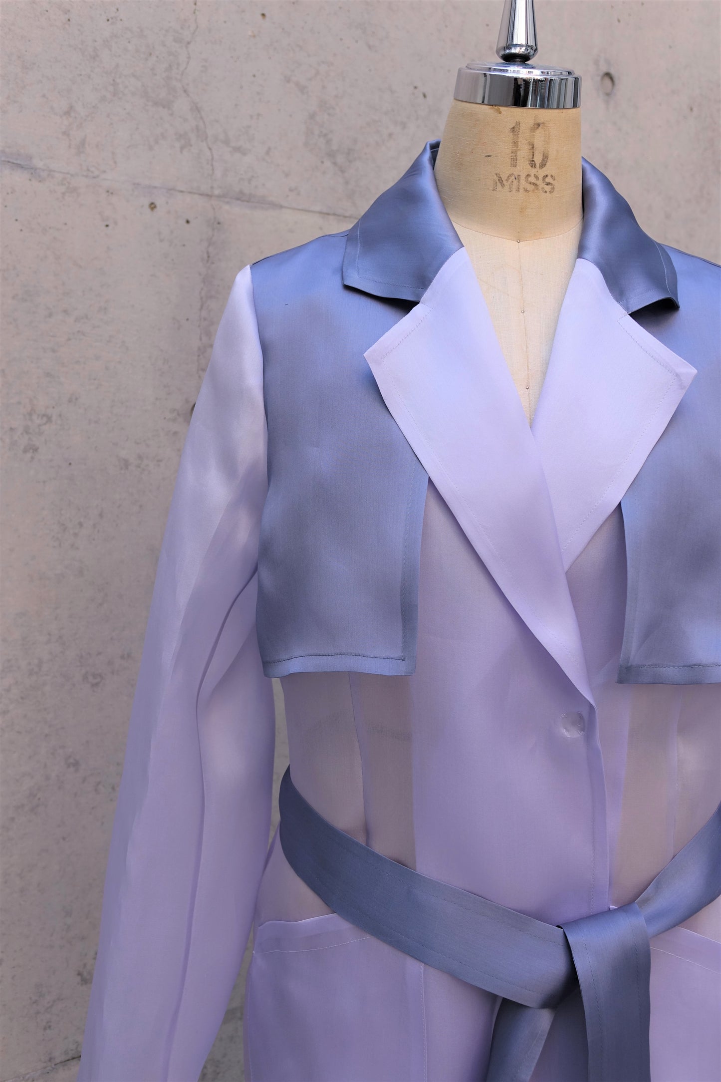 Translucent Trench Coat in Lavender