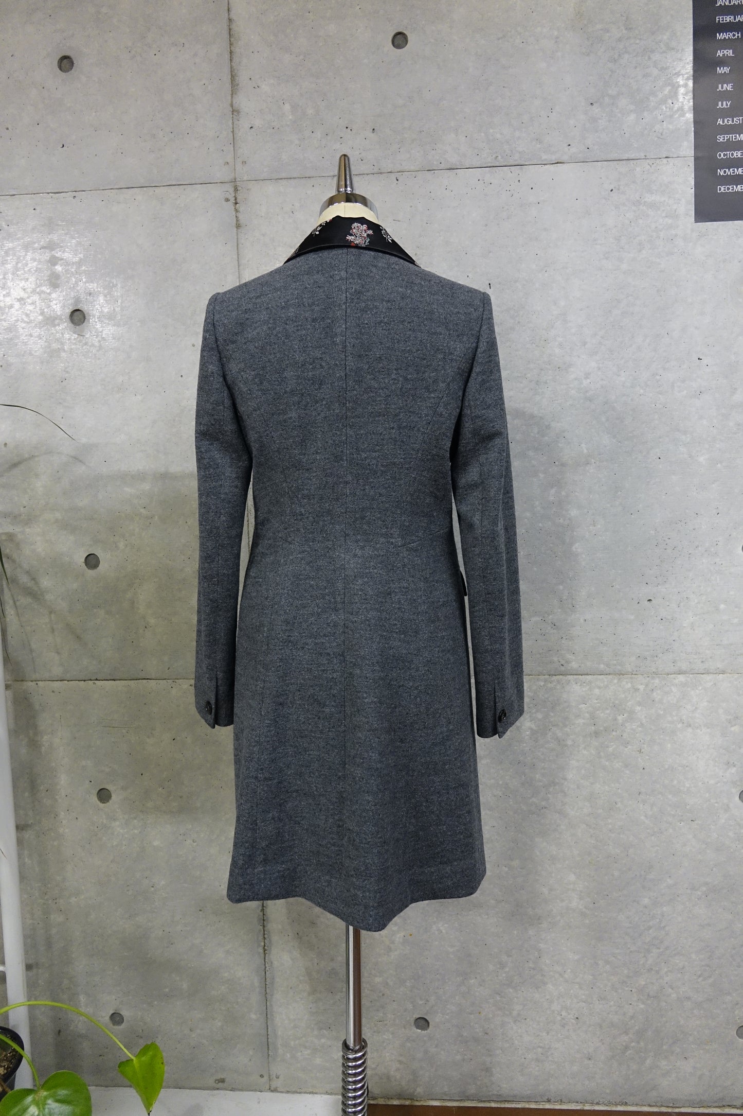 Chesterfield Coat in Charcoal Wool
