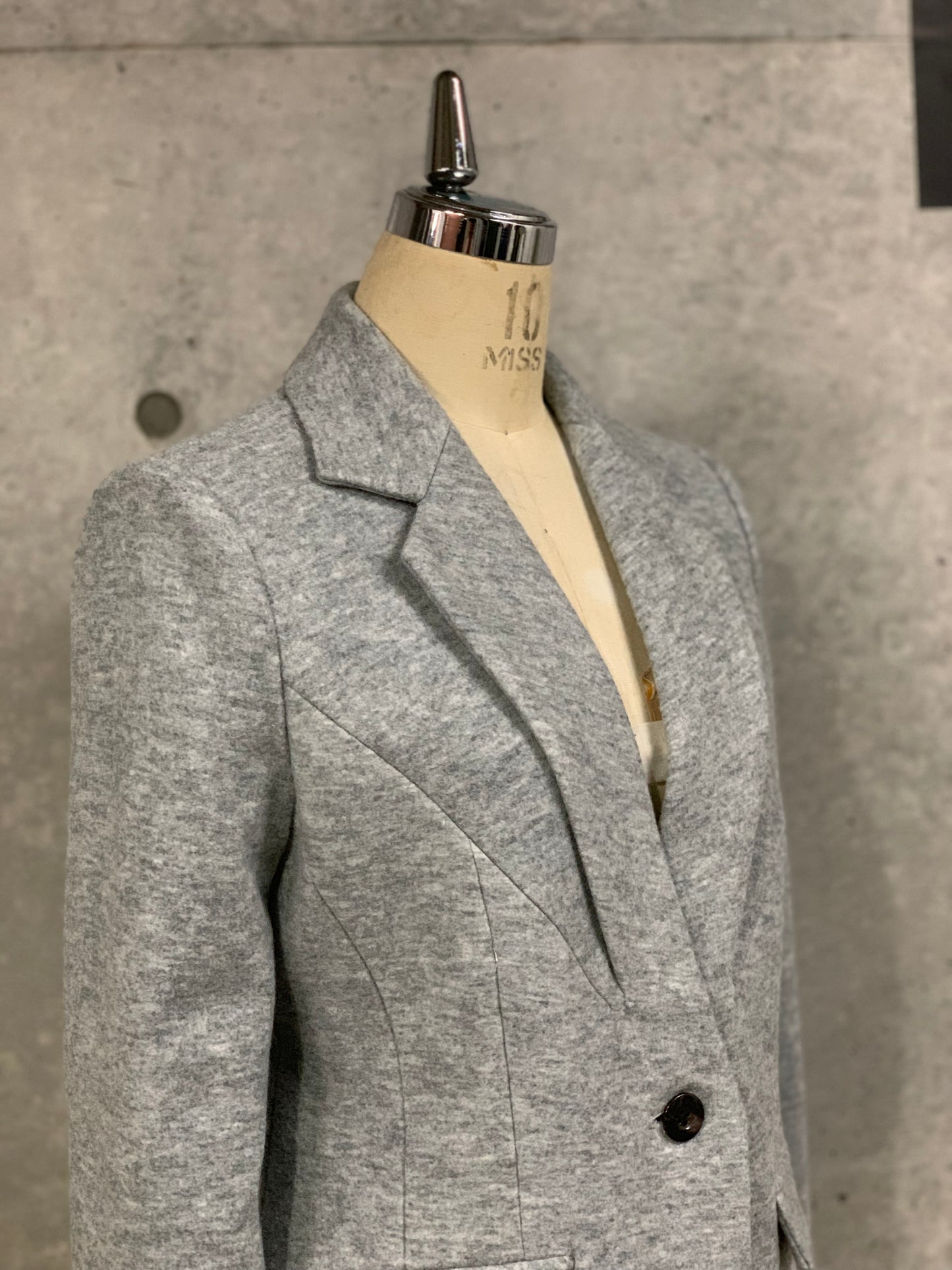 Chesterfield Coat in Light Gray Wool