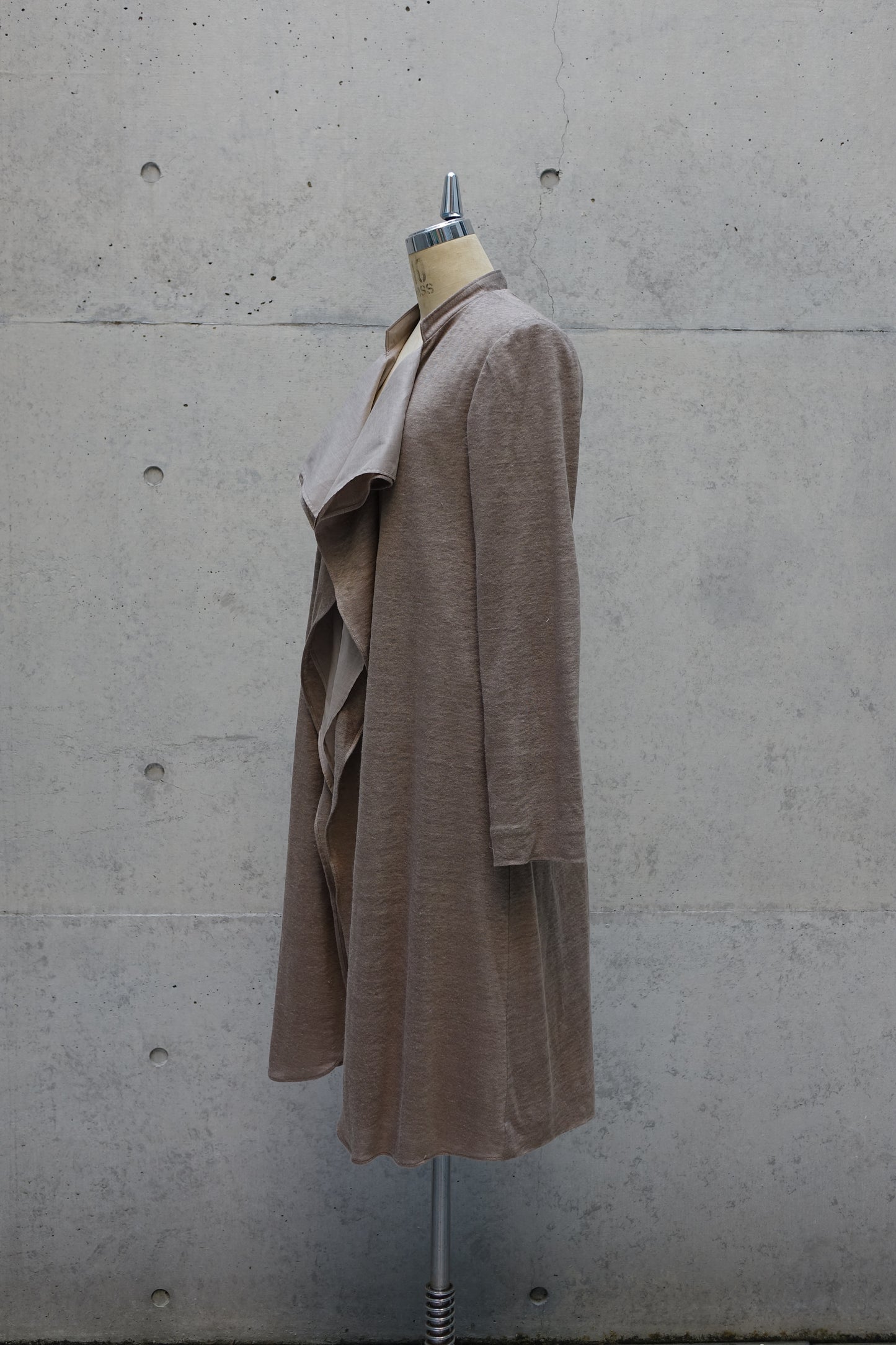 Dual-Layer Duster in Deep Taupe Linen