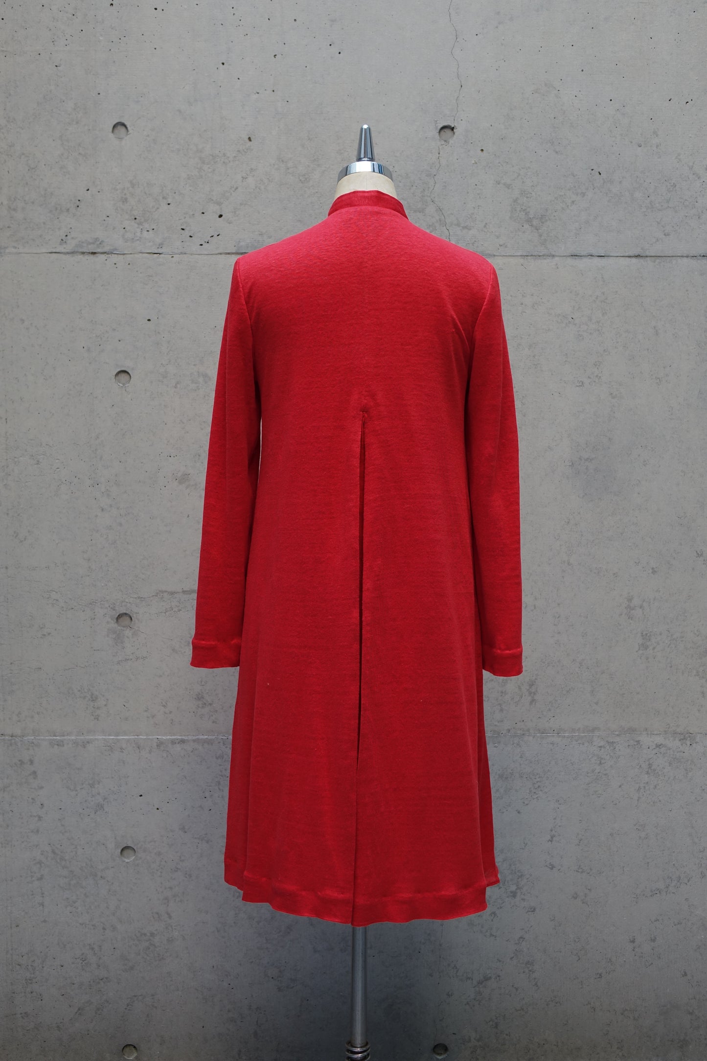 Dual-Layer Duster in Red Linen
