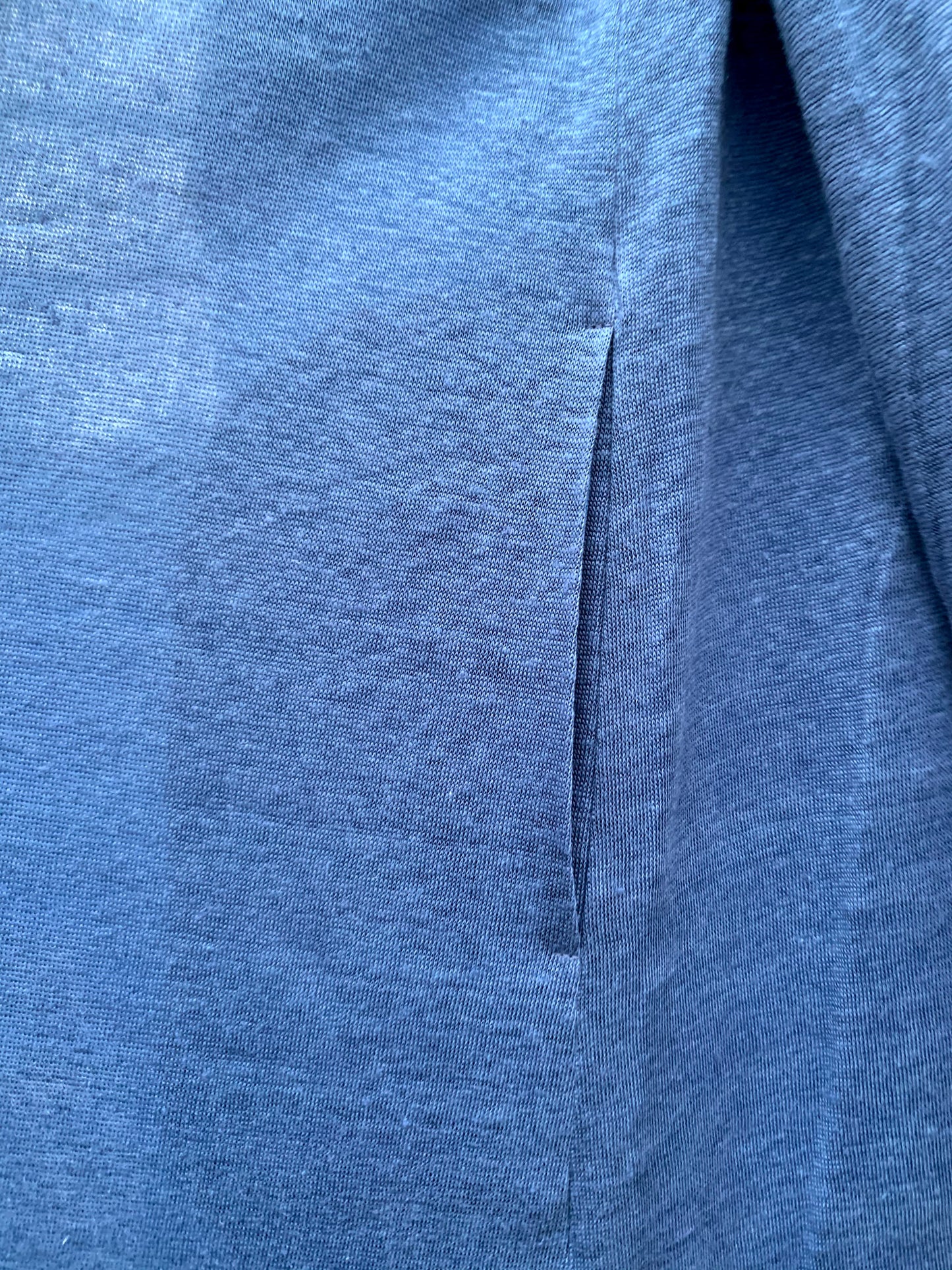 Dual-Layer Duster in Royal Blue Linen
