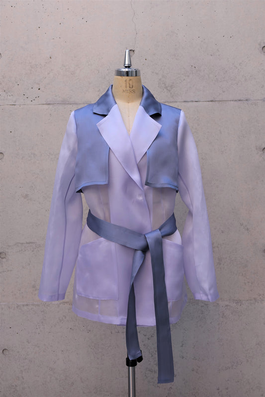 Translucent Trench Coat in Lavender