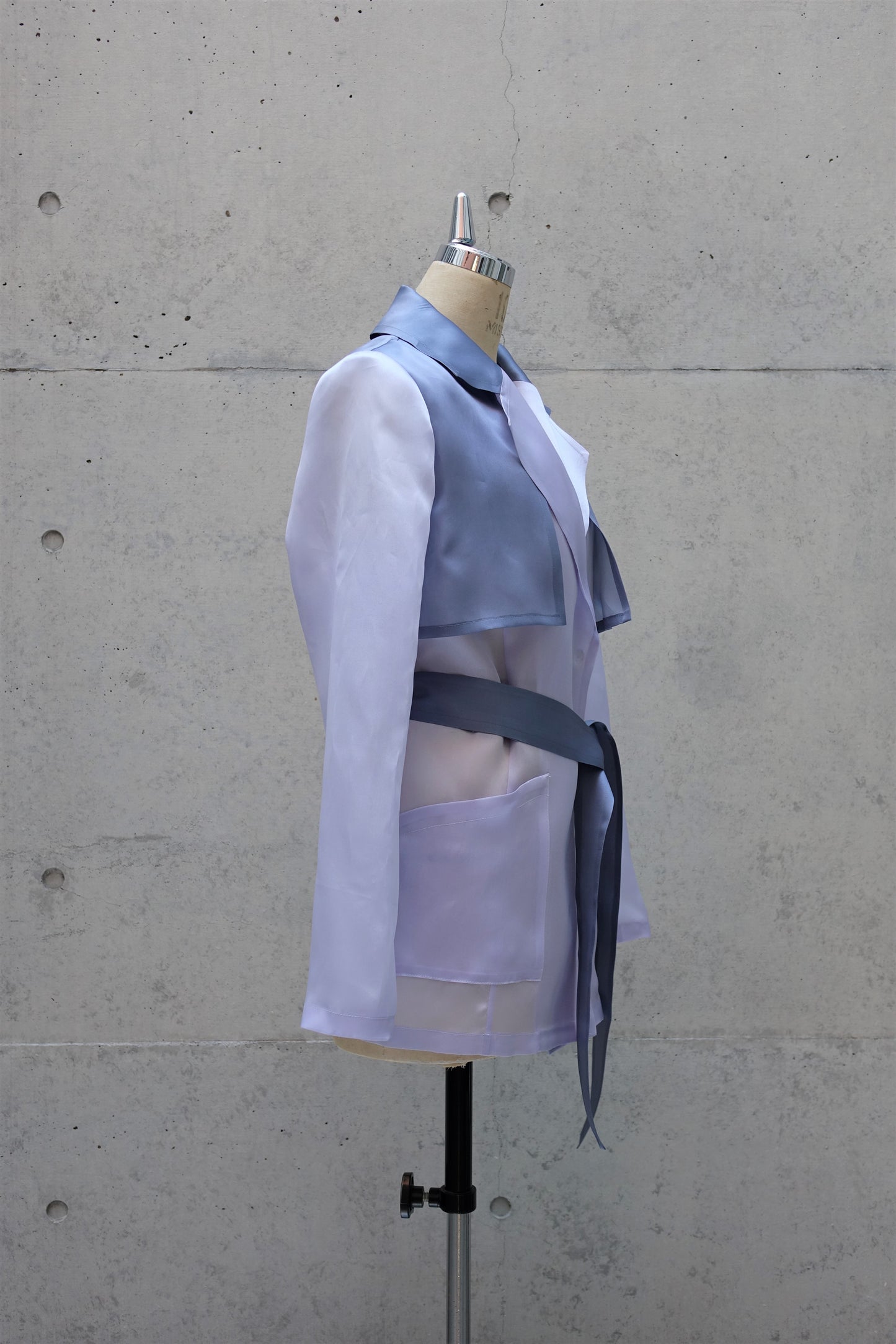 Translucent Trench Coat in Lavender